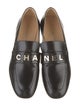 Chanel Interlocking CC Logo Leather Loafers