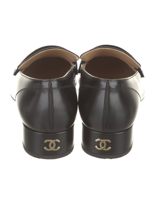 Chanel Interlocking CC Logo Leather Loafers