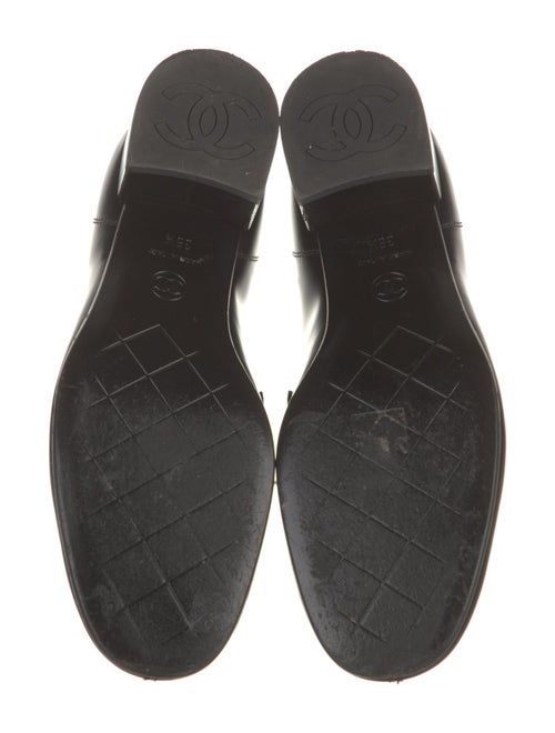 Chanel Interlocking CC Logo Leather Loafers