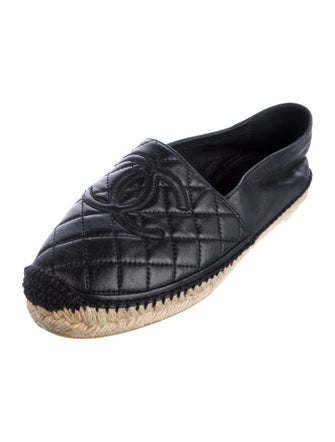 Chanel Interlocking CC Logo Lambskin Espadrilles