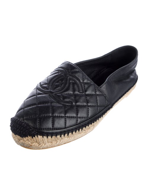 Chanel Interlocking CC Logo Lambskin Espadrilles