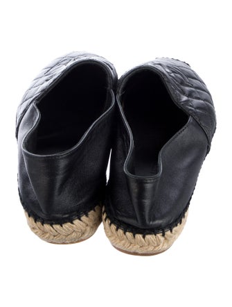 Chanel Interlocking CC Logo Lambskin Espadrilles