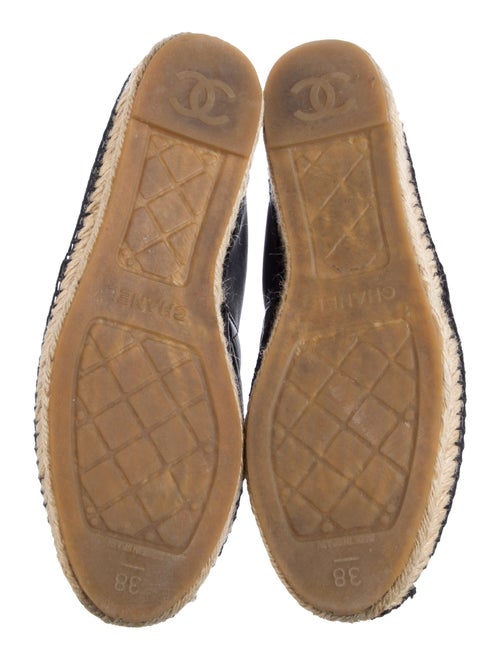 Chanel Interlocking CC Logo Lambskin Espadrilles