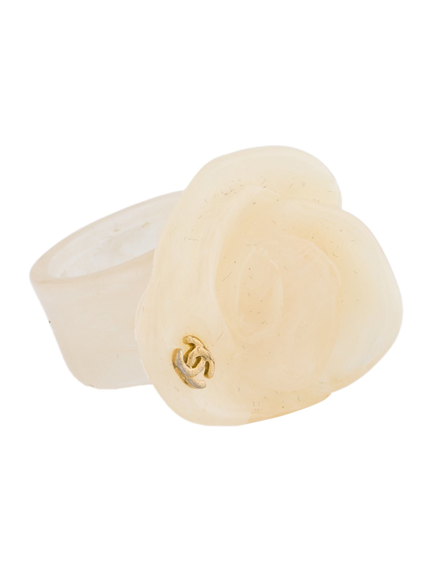 Chanel Resin Rose Cocktail Ring