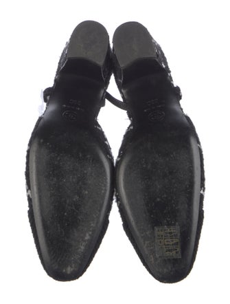 Chanel Interlocking CC Logo Tweed Slingback Pumps