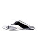 Chanel Interlocking CC Logo Patent Leather Flip Flops