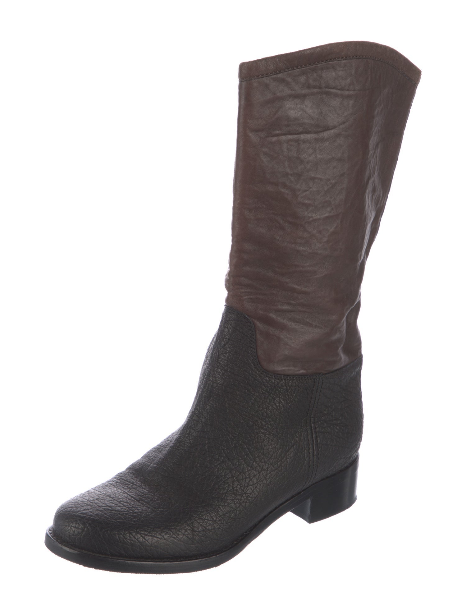 Chanel 2012 Interlocking CC Logo Moto Boots