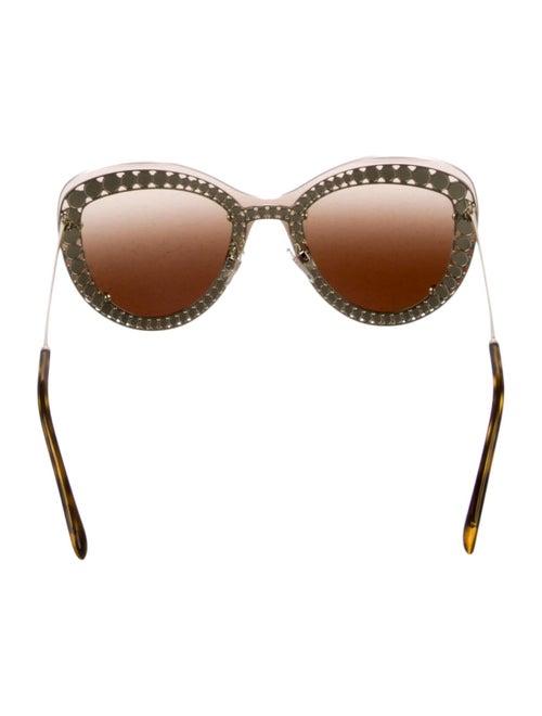 Chanel Faux Pearl Accents Aviator Sunglasses