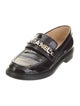 Chanel Interlocking CC Logo Patent Leather Loafers