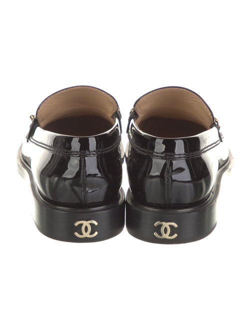 Chanel Interlocking CC Logo Patent Leather Loafers
