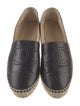Chanel Interlocking CC Logo Leather Espadrilles