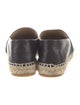 Chanel Interlocking CC Logo Leather Espadrilles