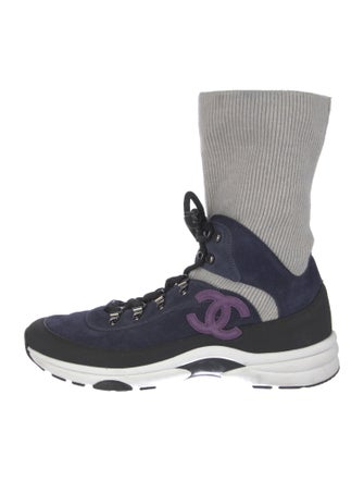 Chanel 2023 Interlocking CC Logo Sock Sneakers