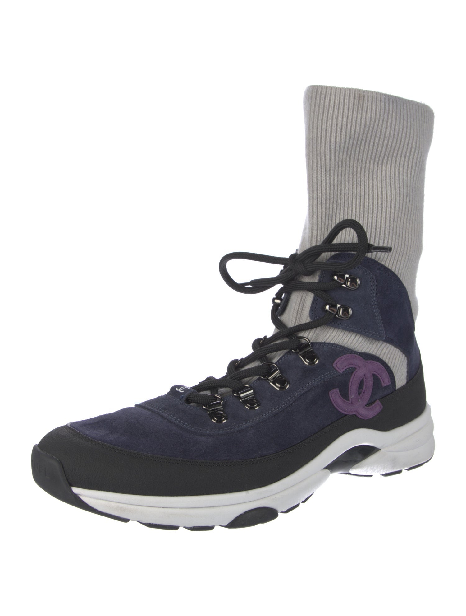 Chanel 2023 Interlocking CC Logo Sock Sneakers