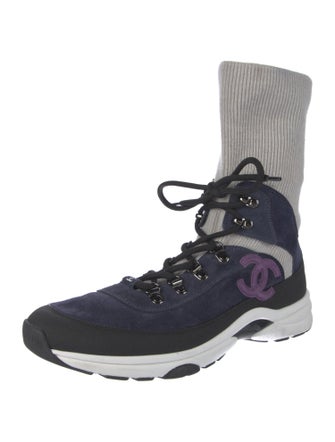 Chanel 2023 Interlocking CC Logo Sock Sneakers