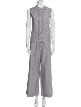 Chanel 2024 Plaid Print Pant Set
