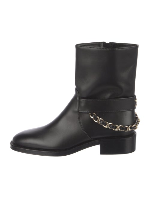 Chanel 2022 Interlocking CC Logo Moto Boots