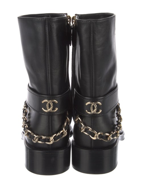 Chanel 2022 Interlocking CC Logo Moto Boots