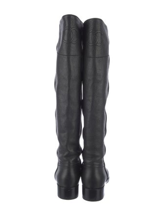 Chanel 2011 Interlocking CC Logo Riding Boots