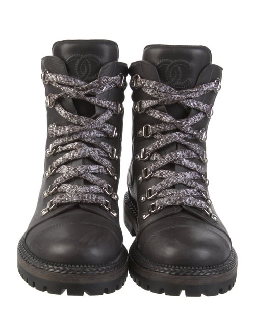 Chanel 2018 Interlocking CC Logo Combat Boots
