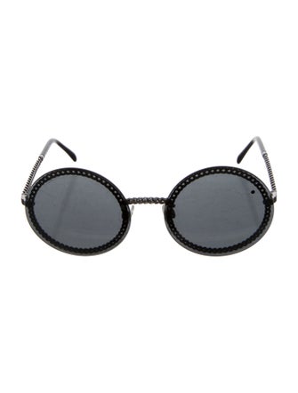 Chanel Interlocking CC Logo Round Sunglasses
