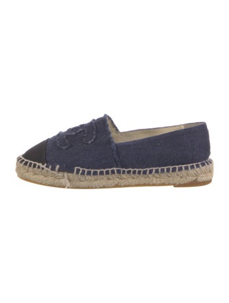 Chanel Interlocking CC Logo Denim Espadrilles