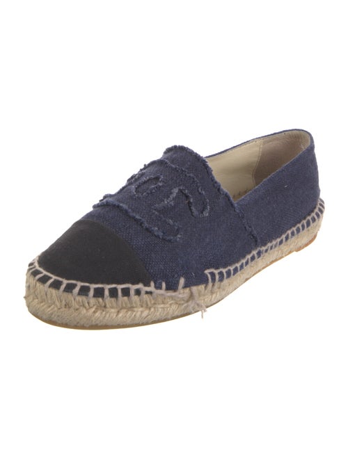 Chanel Interlocking CC Logo Denim Espadrilles