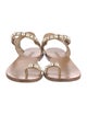 Chanel Interlocking CC Logo Satin Sandals