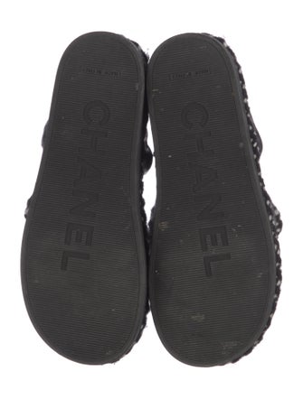 Chanel 2021 Interlocking CC Logo Slingback Sandals