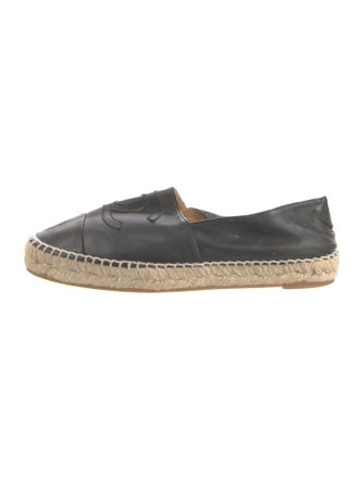 Chanel Interlocking CC Logo Lambskin Espadrilles
