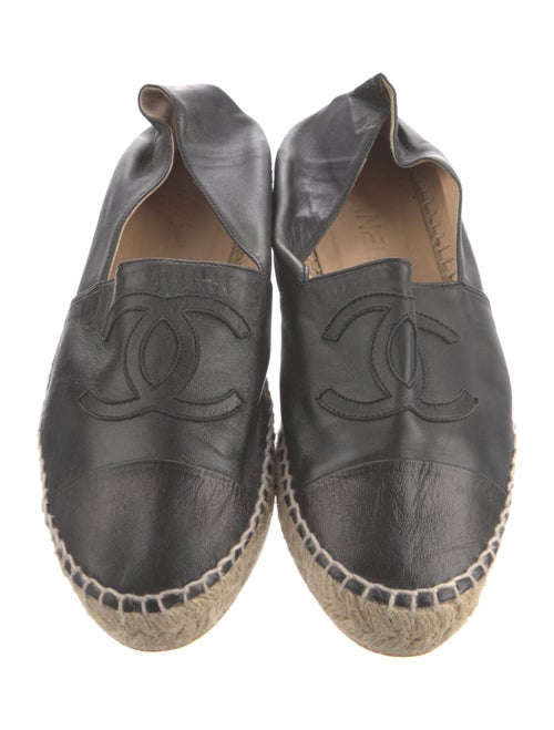 Chanel Interlocking CC Logo Lambskin Espadrilles
