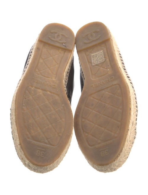 Chanel Interlocking CC Logo Lambskin Espadrilles