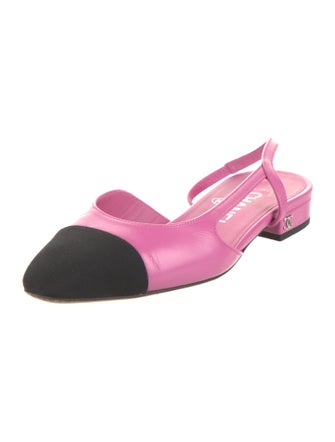 Chanel 2024 Interlocking CC Logo Slingback Flats