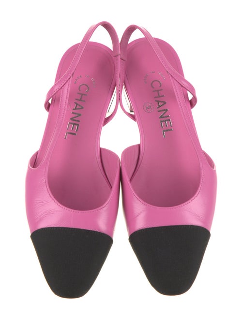 Chanel 2024 Interlocking CC Logo Slingback Flats