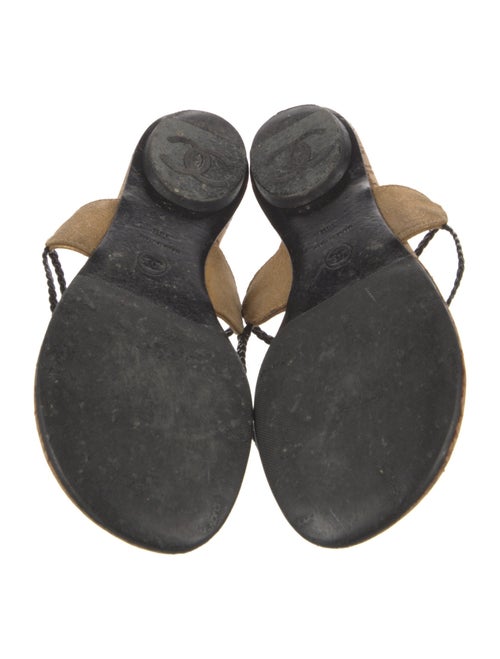 Chanel 2006 Interlocking CC Logo T-Strap Sandals