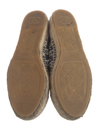 Chanel Interlocking CC Logo Leather Espadrilles