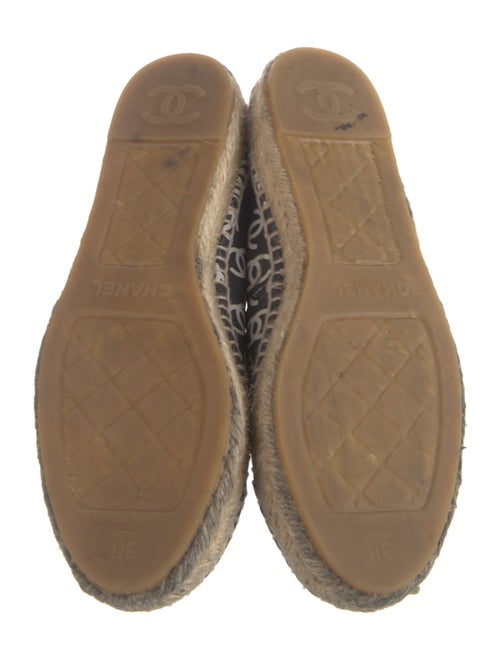 Chanel Interlocking CC Logo Leather Espadrilles