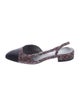 Chanel Interlocking CC Logo Tweed Slingback Flats