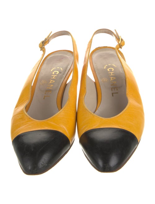Chanel Leather Slingback Pumps