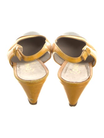 Chanel Leather Slingback Pumps