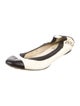 Chanel Interlocking CC Logo Leather Ballet Flats