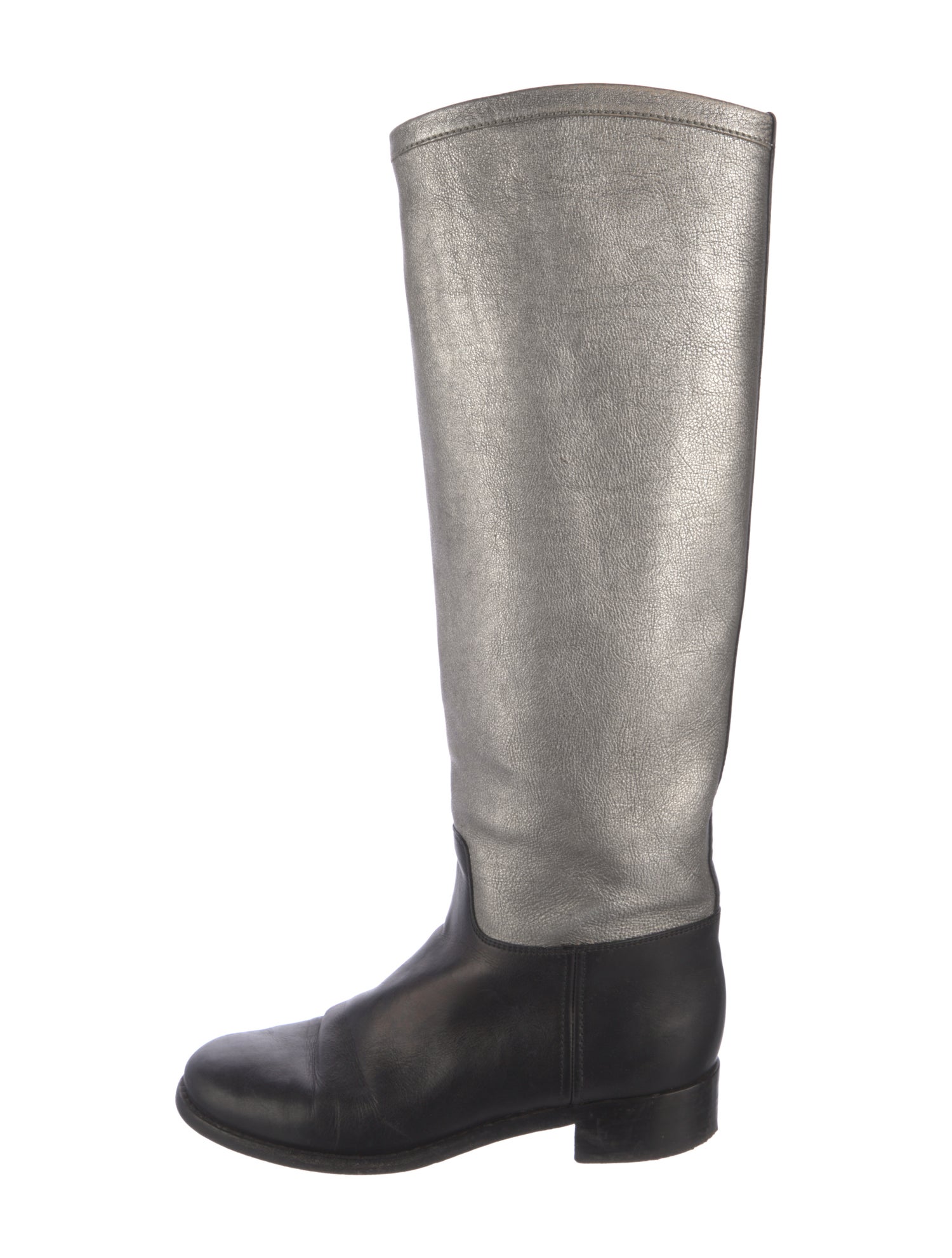 Chanel 2012 Interlocking CC Logo Riding Boots