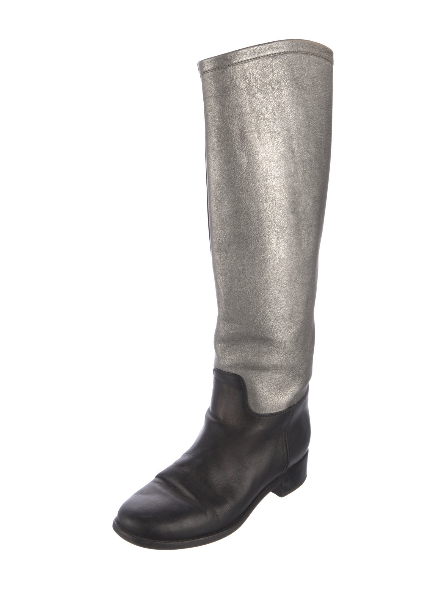 Chanel 2012 Interlocking CC Logo Riding Boots