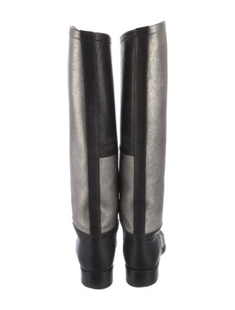 Chanel 2012 Interlocking CC Logo Riding Boots