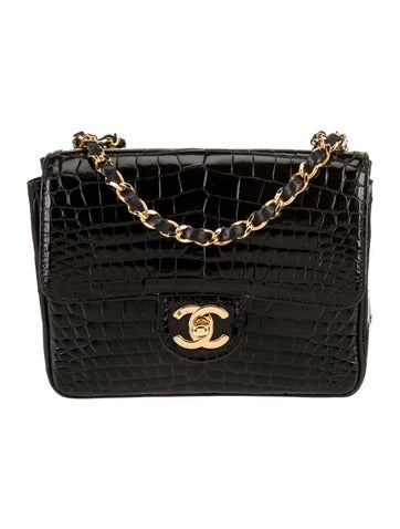 Chanel Shoulder Bags Classic Alligator Mini Square Flap Bag