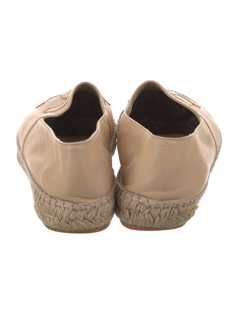 Chanel Interlocking CC Logo Leather Espadrilles