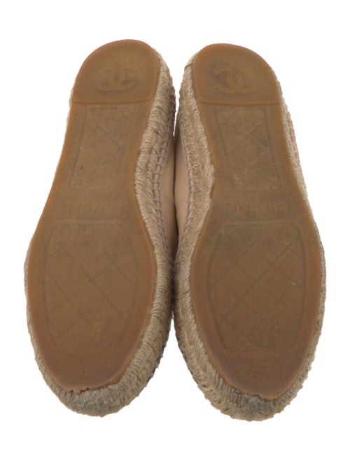 Chanel Interlocking CC Logo Leather Espadrilles