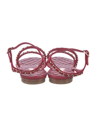 Chanel 2021 Interlocking CC Logo Gladiator Sandals