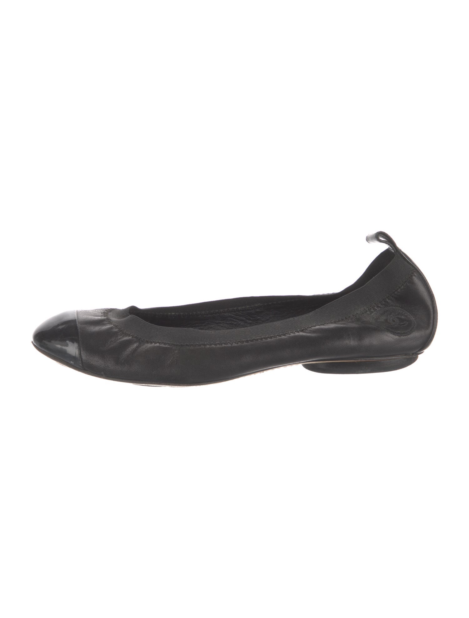 Chanel Interlocking CC Logo Lambskin Ballet Flats