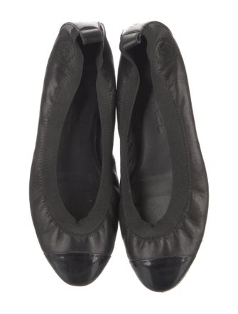 Chanel Interlocking CC Logo Lambskin Ballet Flats